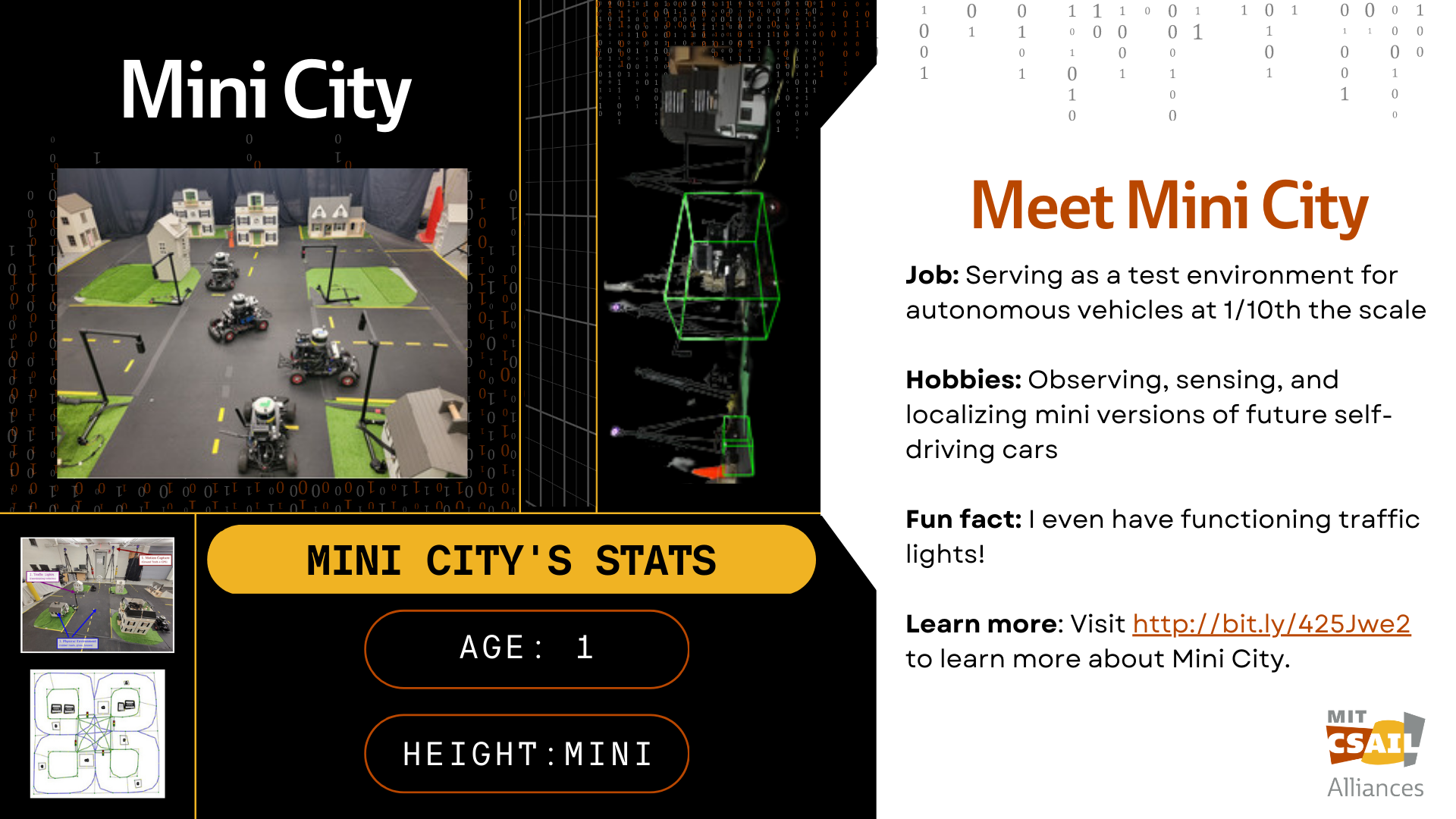 MiniCity robot collage; with text that reads "Mini City"