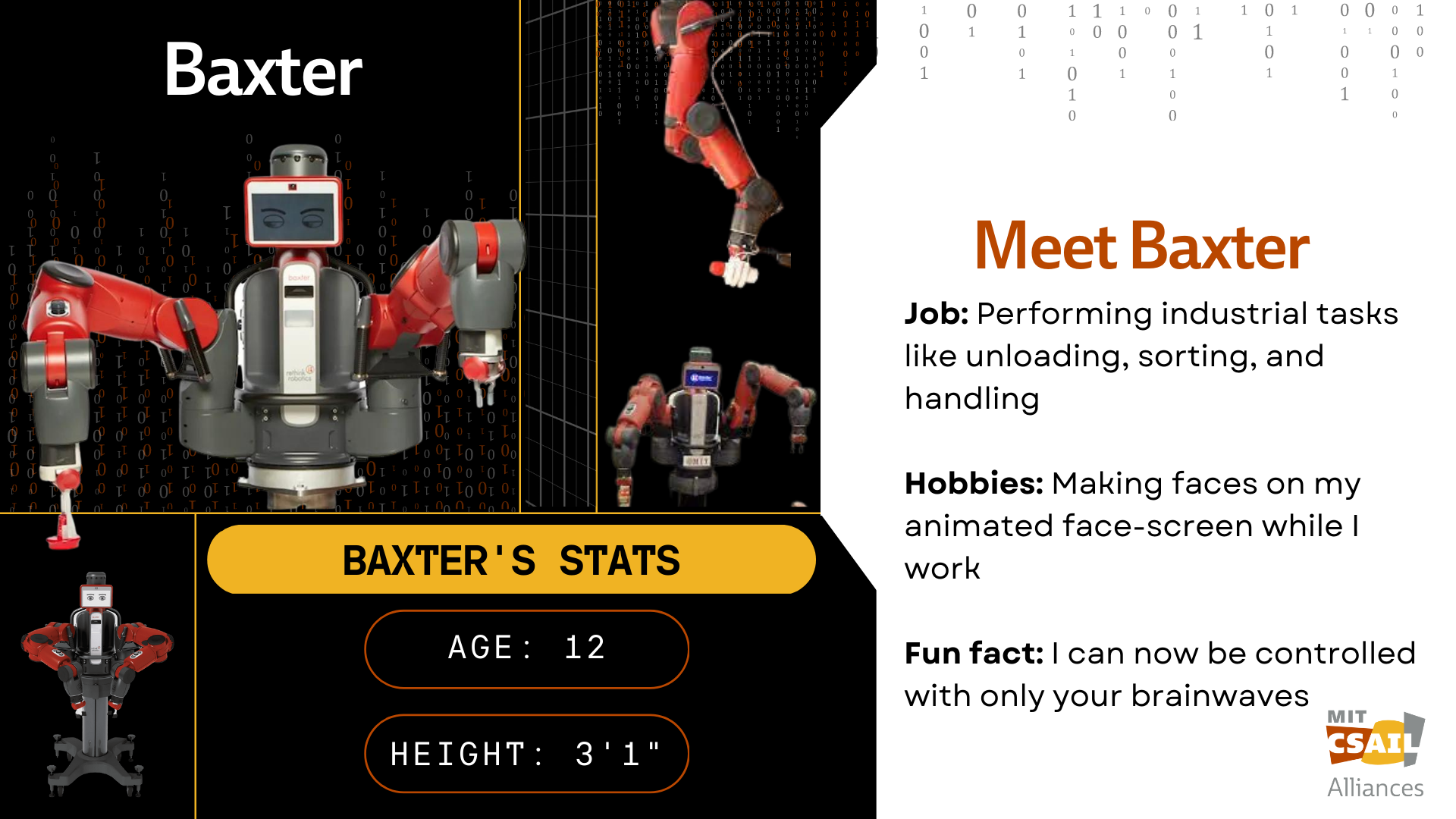 Baxter Robot with text that reads "Baxter"