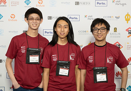 Kevin Sun, Andrew He and Yinzhan Xu (photo credit Bob Smith)