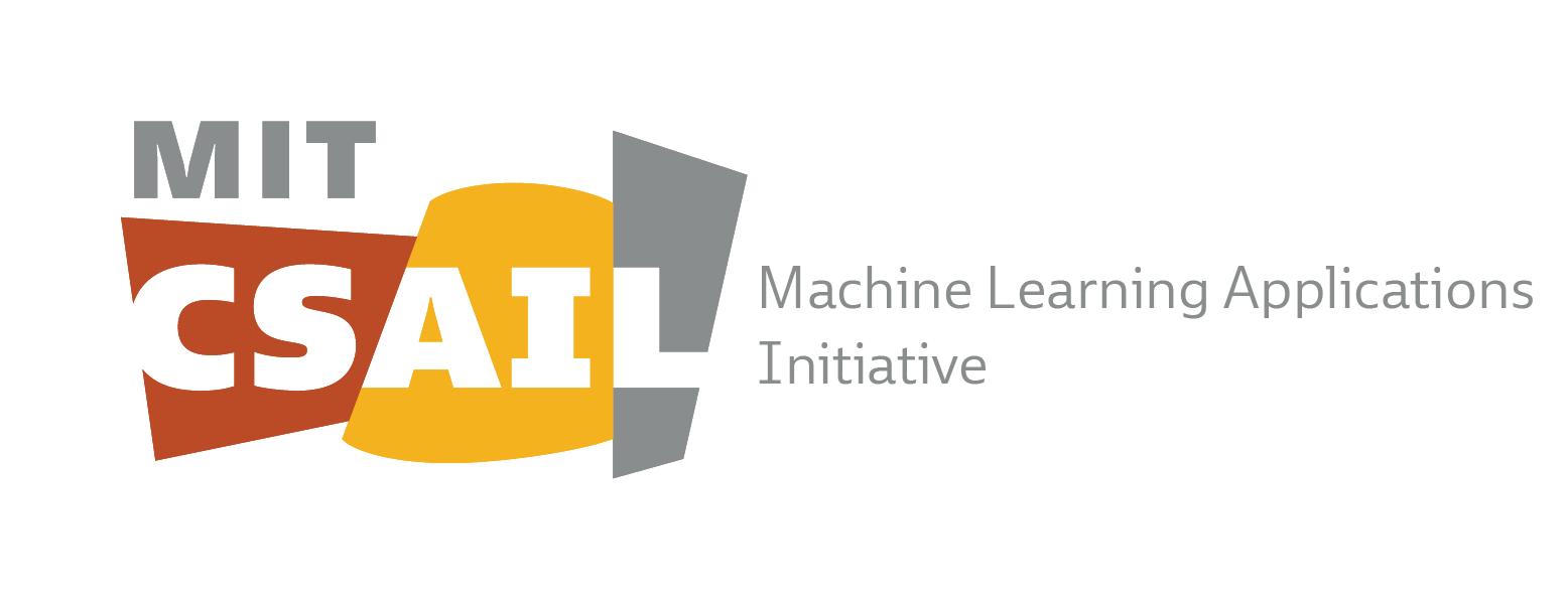 MIT CSAIL logo with text that reads machine learning applications initiative