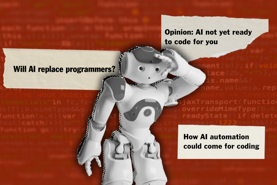 A new paper by MIT CSAIL researchers maps the many software-engineering tasks beyond code generation, identifies bottlenecks, and highlights research directions to overcome them. The goal: to let humans focus on high-level design, while routine work is automated (Credits: Alex Shipps/MIT CSAIL, using assets from Shutterstock and Pixabay).