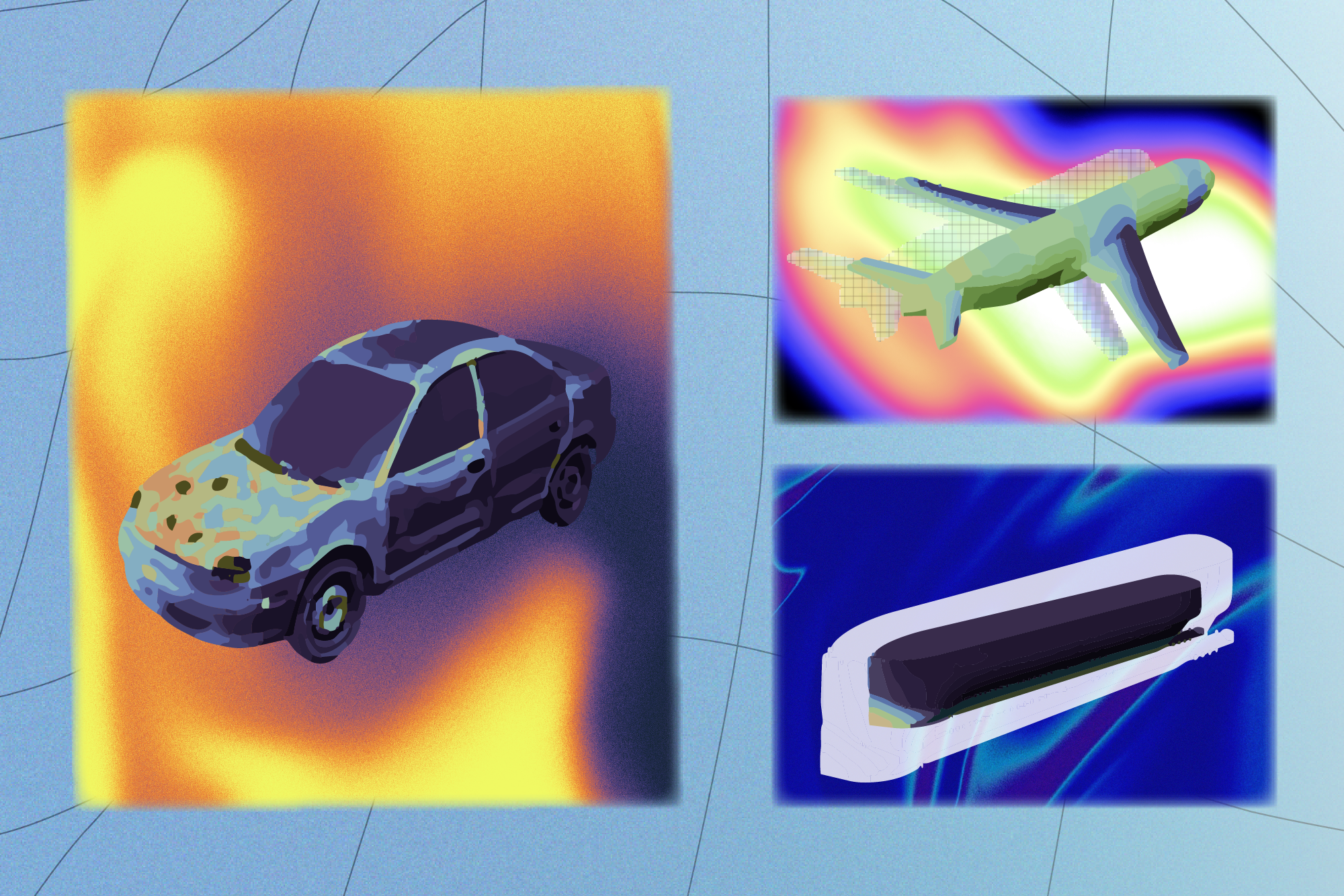The GeoPT model could be “extremely helpful for engineers hoping to test out blueprints for vehicles without needing to run so many physical experiments,” says Haixu Wu, an MIT postdoc and CSAIL researcher (Credits: Alex Shipps/MIT CSAIL, using GeoPT model and assets from Adobe Stock).
