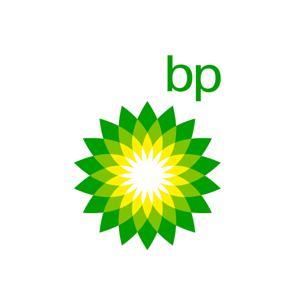 BP logo with green graphic in center