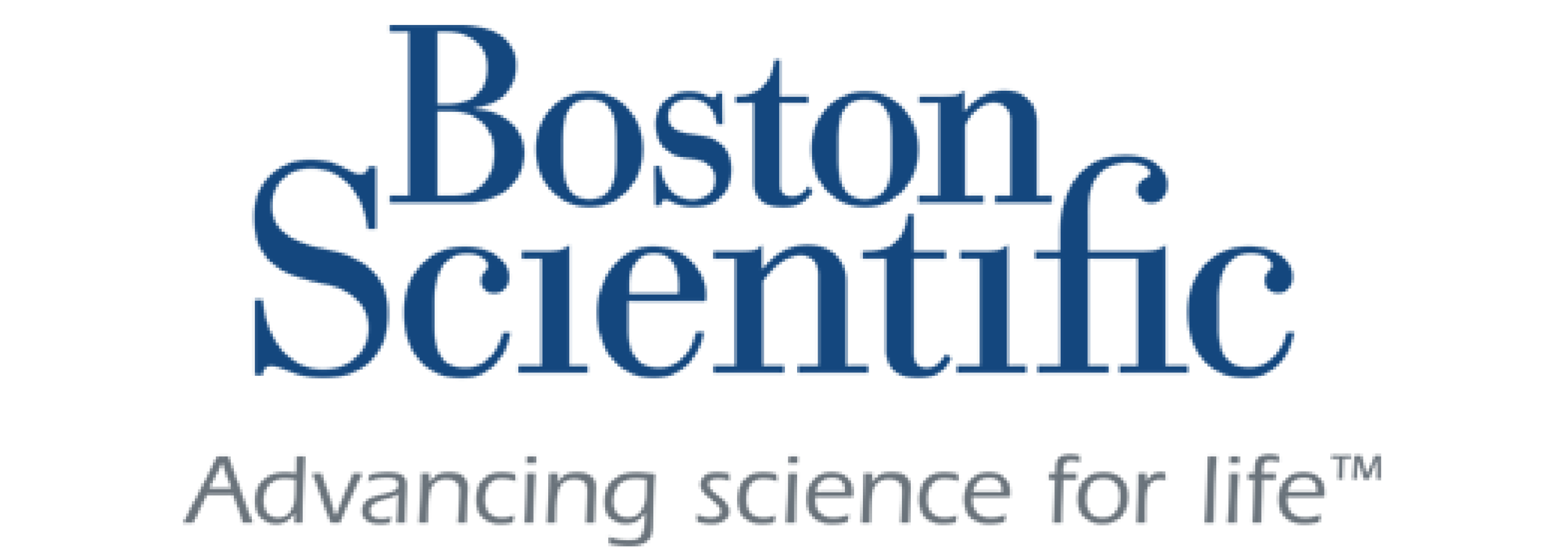 Boston Scientific Logo with tagline "advancing science for life"
