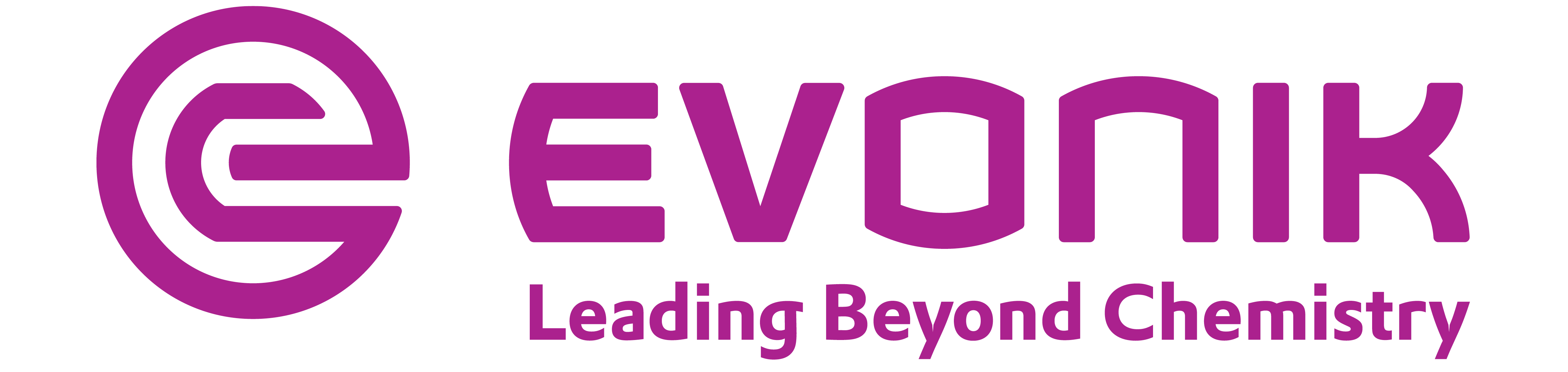 Evonik logo with tagline "leading beyond chemistry"