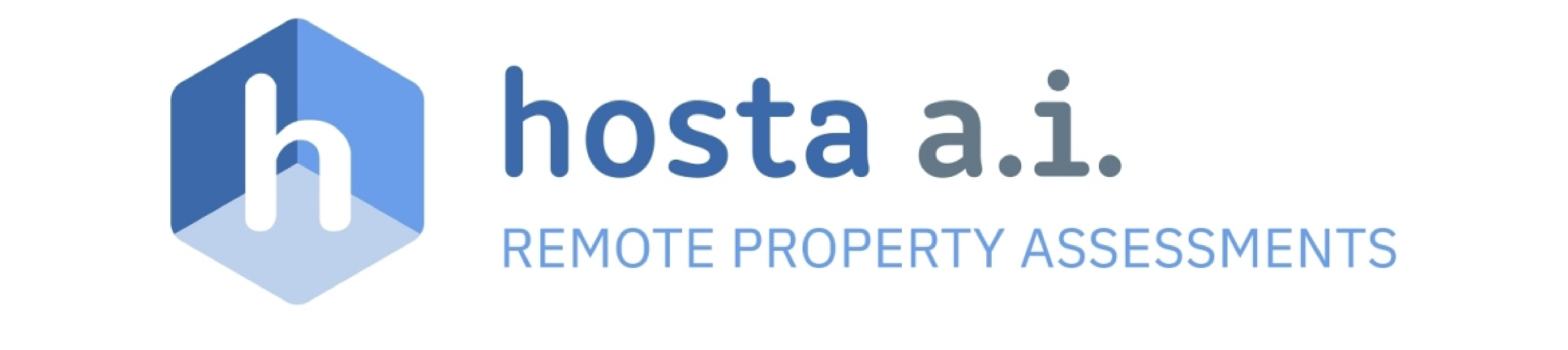 Hosta AI logo with tagline "remote property assessments" 