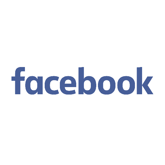 Facebook logo in blue font