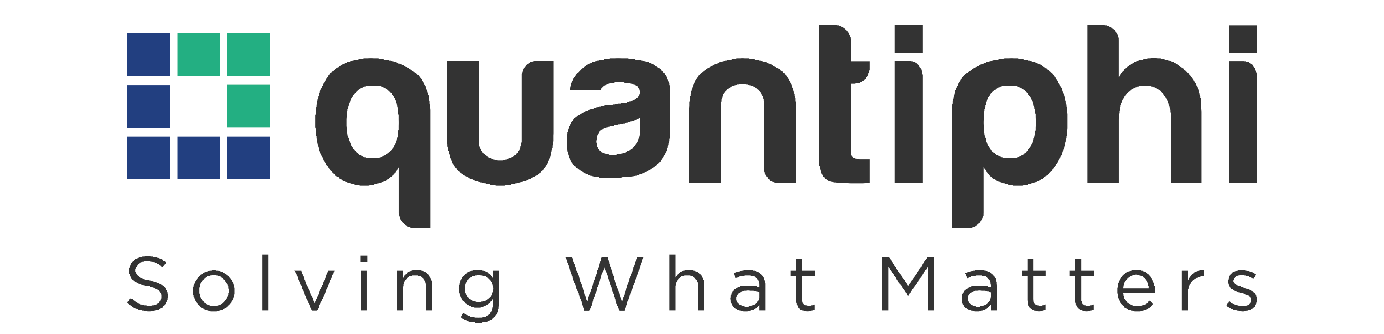 Quantiphi logo with tagline "solving what matters"