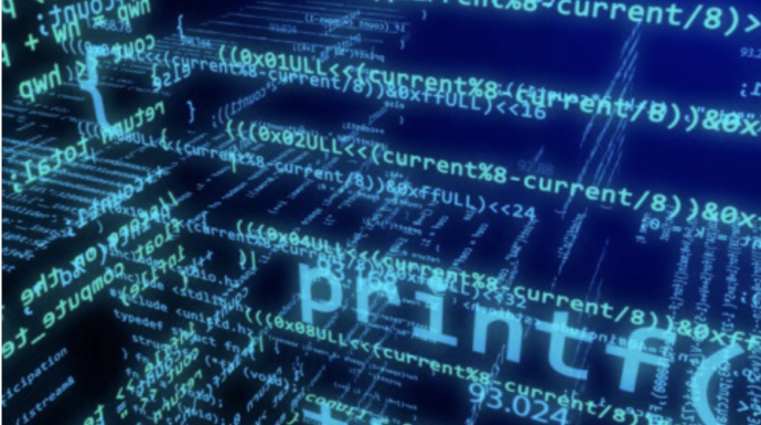 Programming language, including the words "count" and "print"